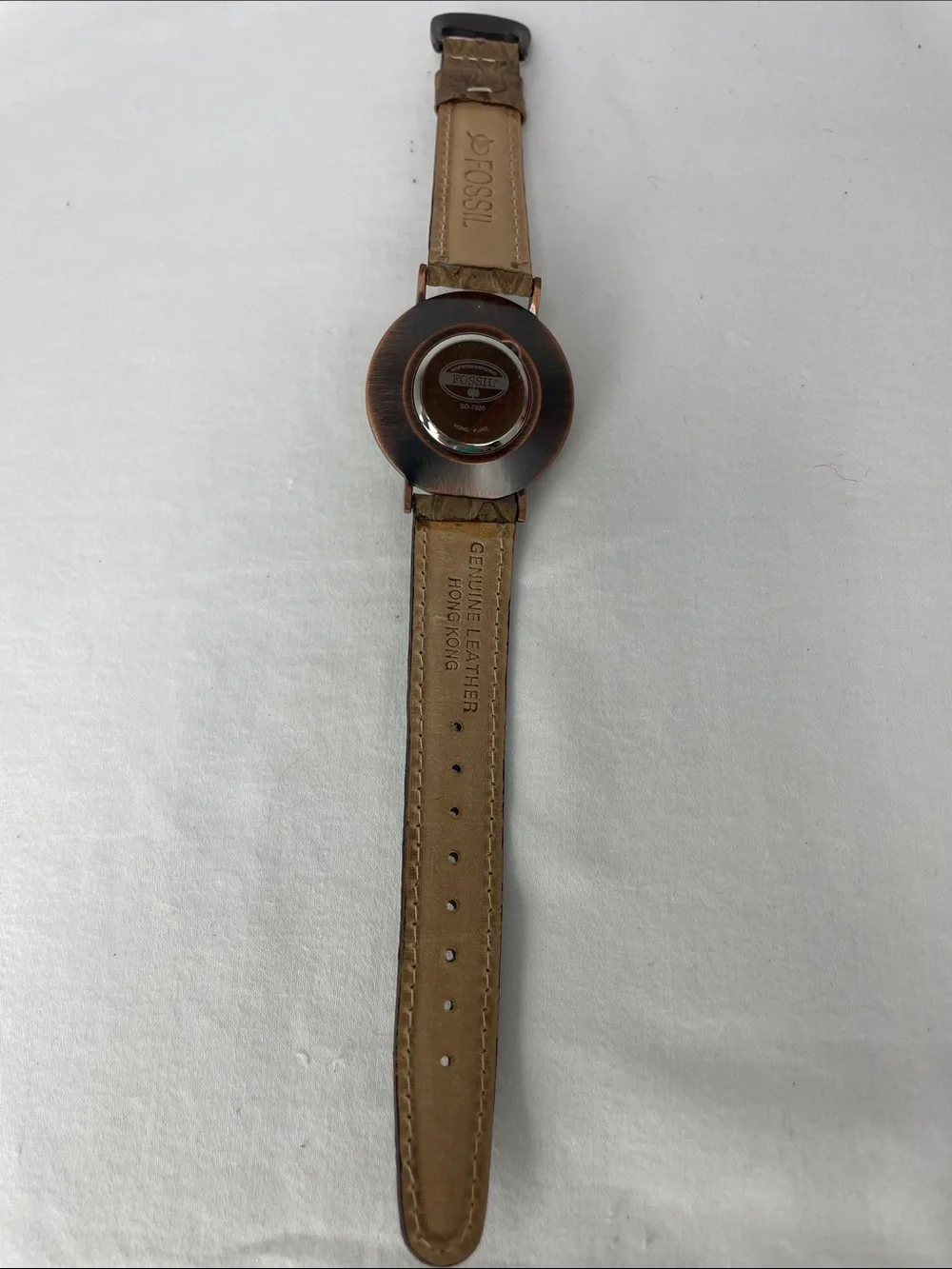 Fossil Brown Leather Strap SunDial Watch